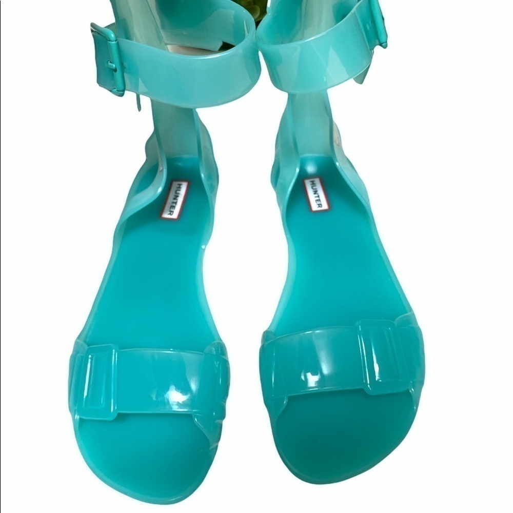 Hunter Tiffany blue Jelly sandals